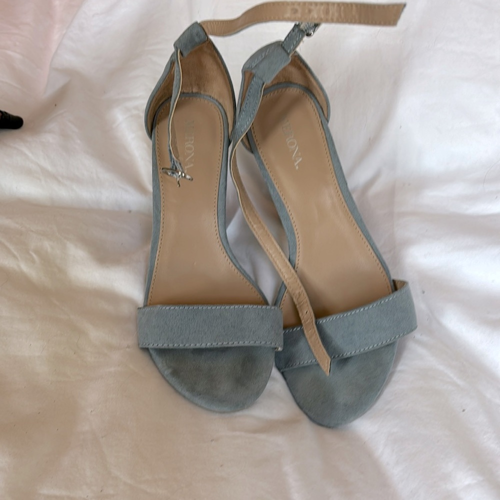 Strappy blue sandals